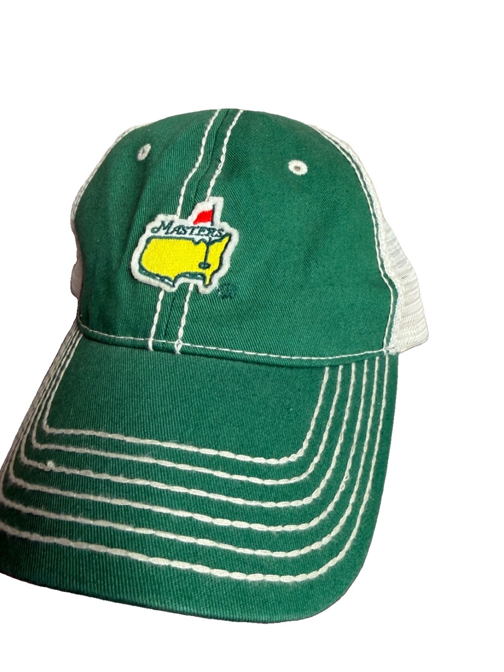 NWT American Needle Masters Golf Mesh Snapback Trucker Hat Green White Adult